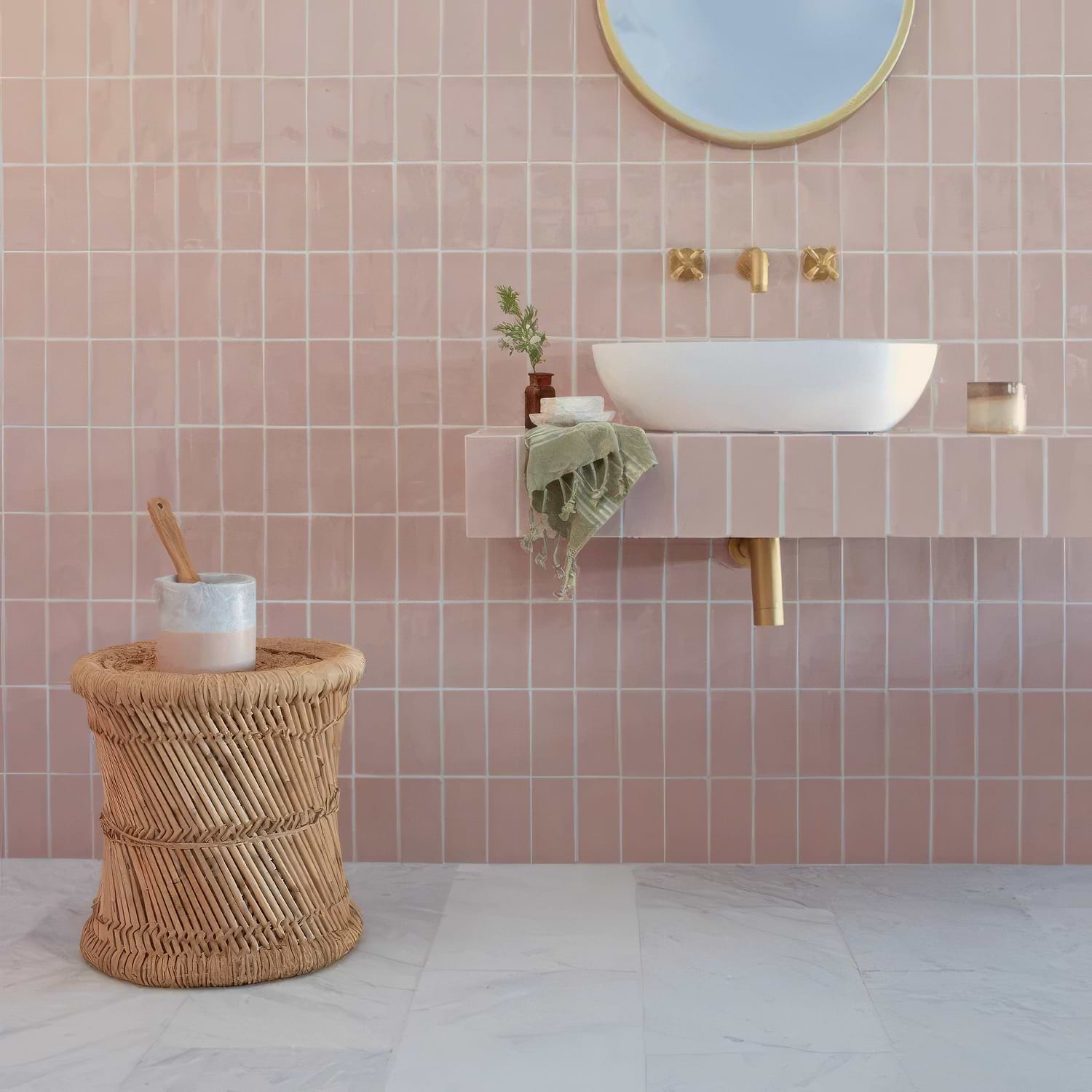 Blush Glazed Metro Tile - Hyperion Tiles