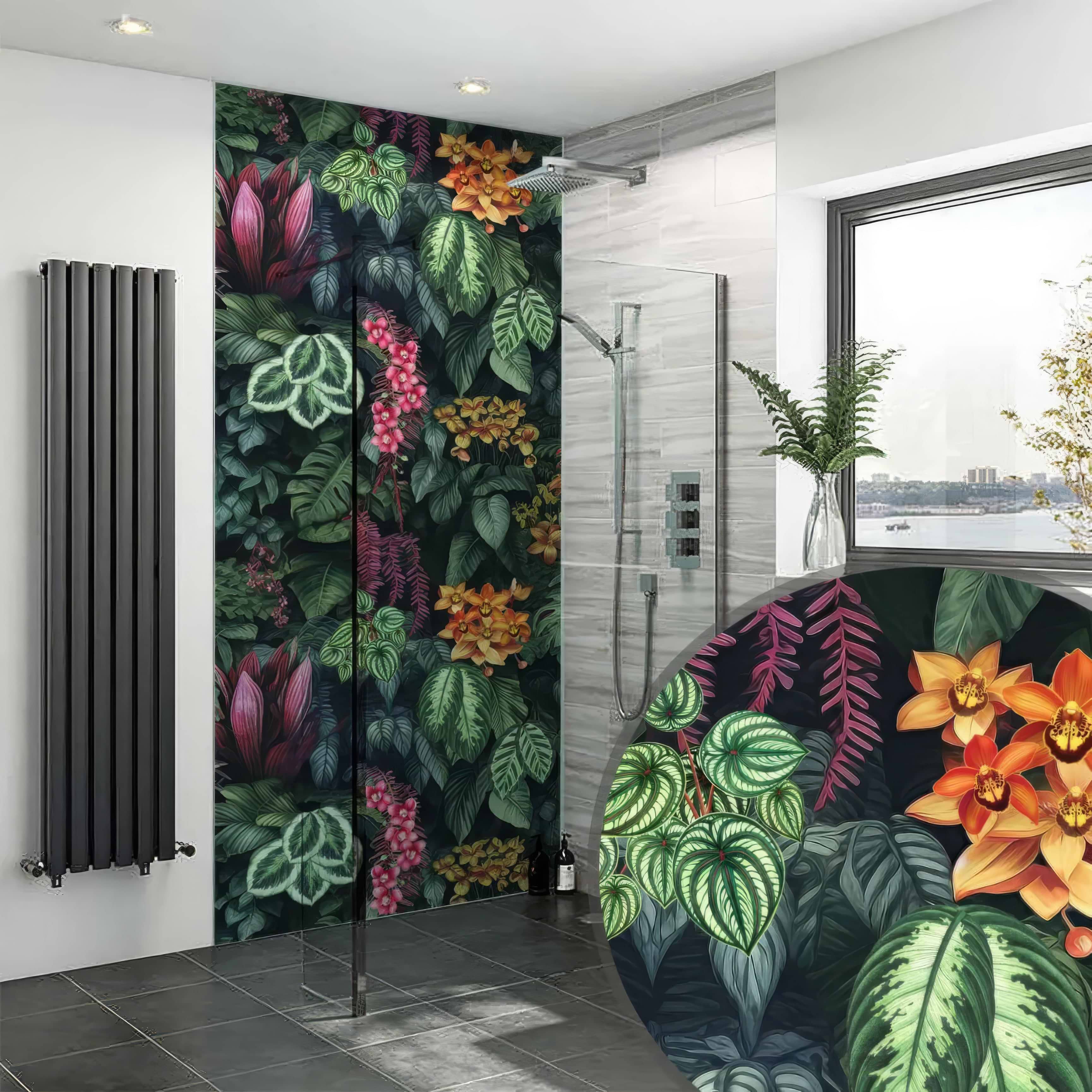 Shower Panel Botanical Plant By Hyperion Tiles