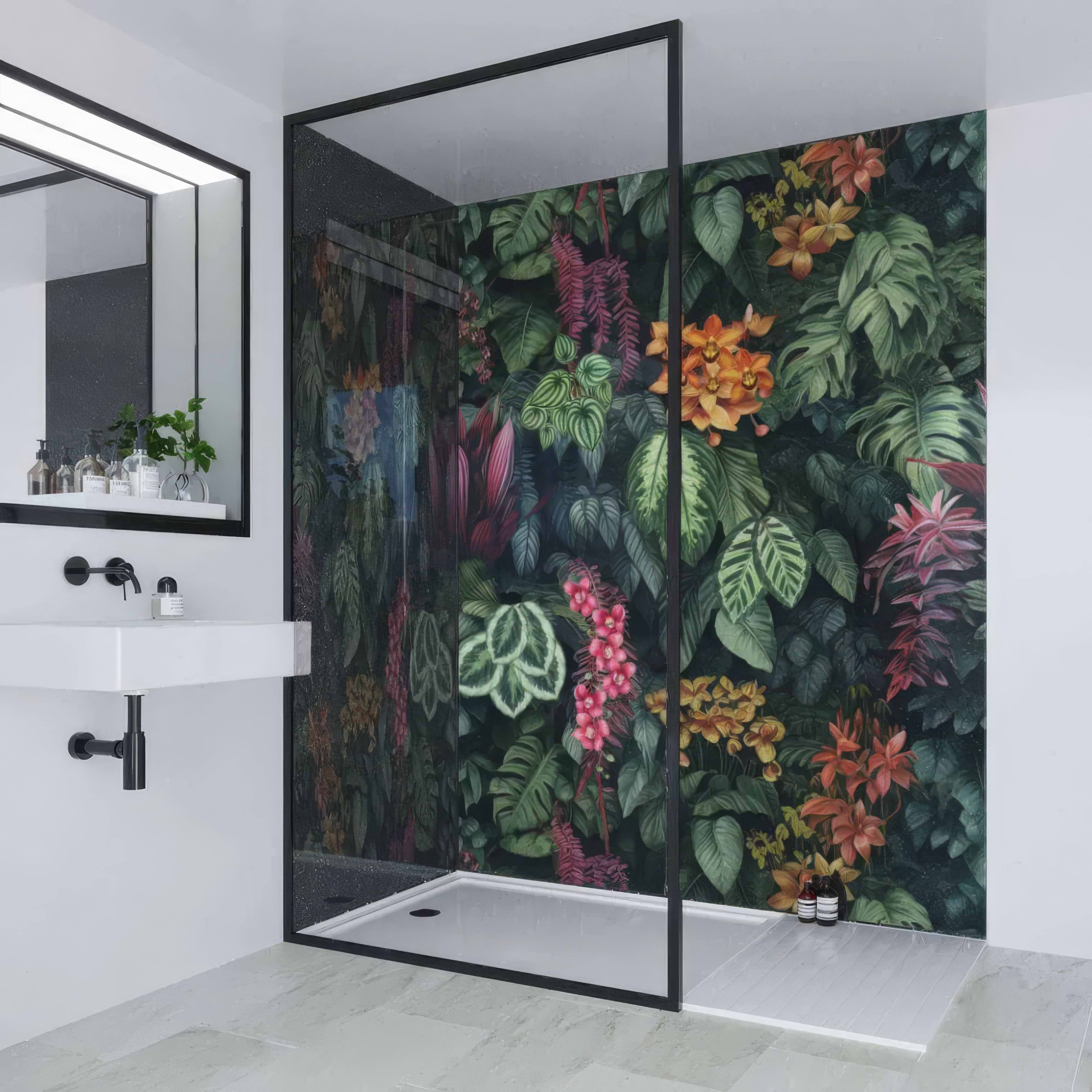 Shower Panel Botanical Plant By Hyperion Tiles