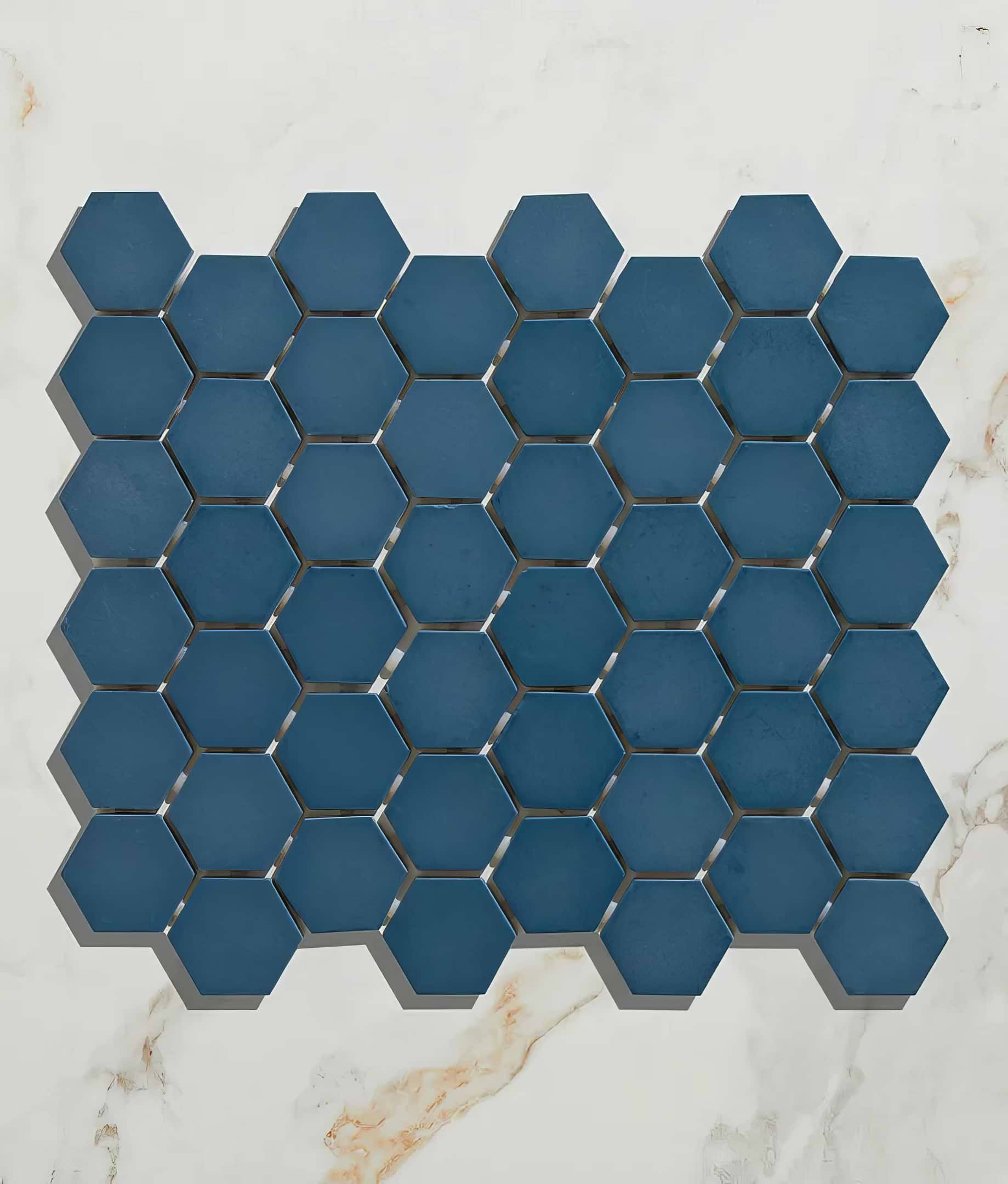 Brasserie Glass Mosaic Blue - Hyperion Tiles