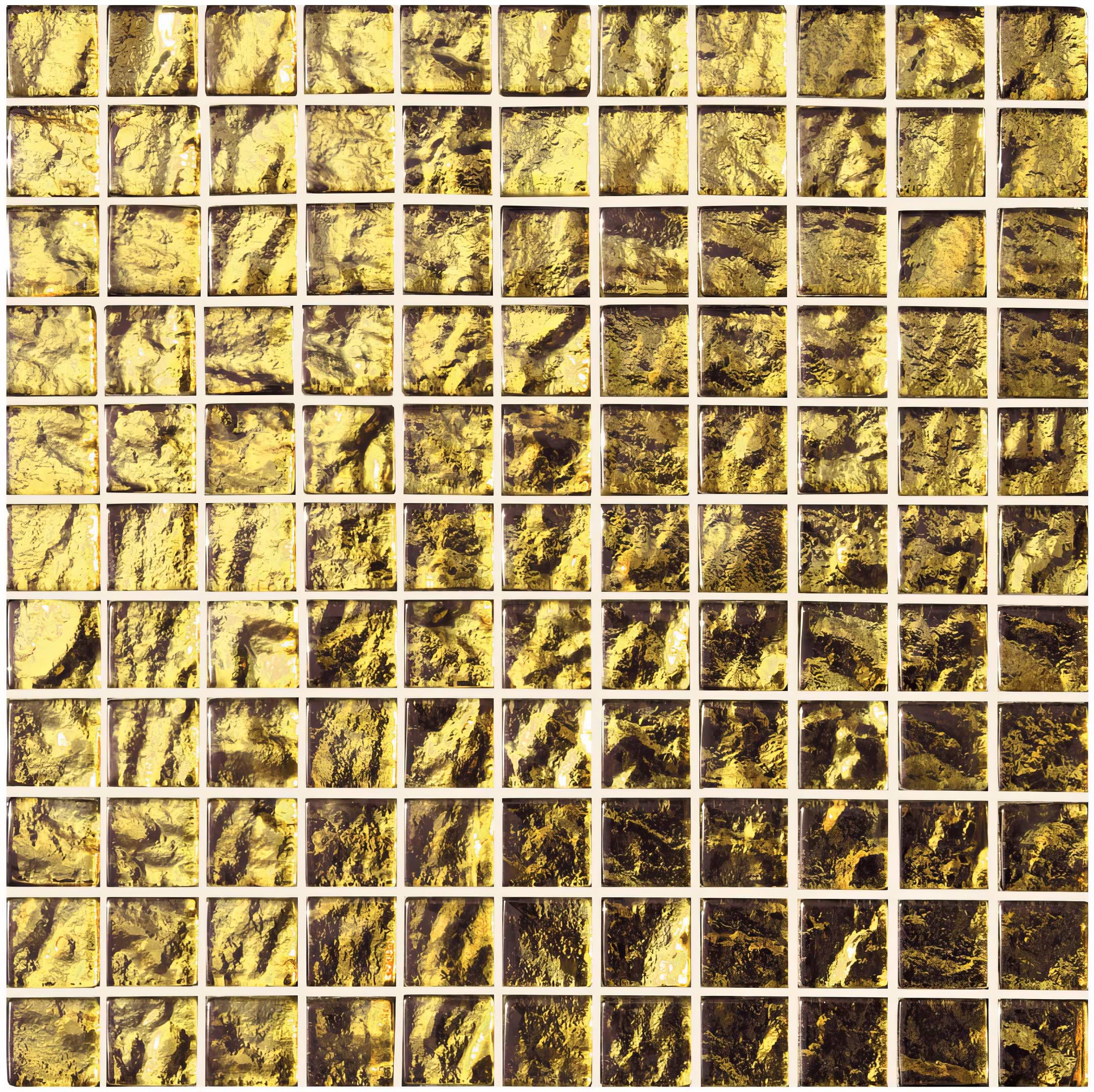 Byzantium Gem Gold Rush Glass Mosaic - Hyperion Tiles