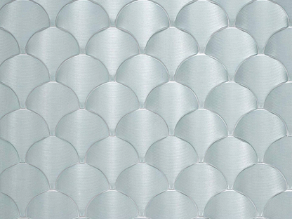 Gravity Aluminium Shell Aquamarine Mosaic By Hyperion Tiles