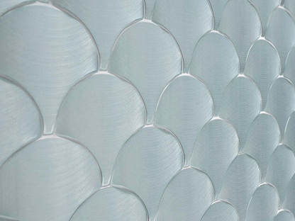 Gravity Aluminium Shell Aquamarine Mosaic By Hyperion Tiles