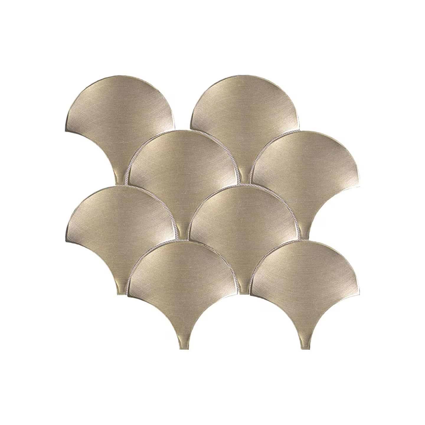Gravity Aluminium Shell Gold Mosaic By Hyperion Tiles