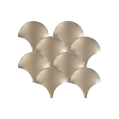 Gravity Aluminium Shell Gold Mosaic By Hyperion Tiles