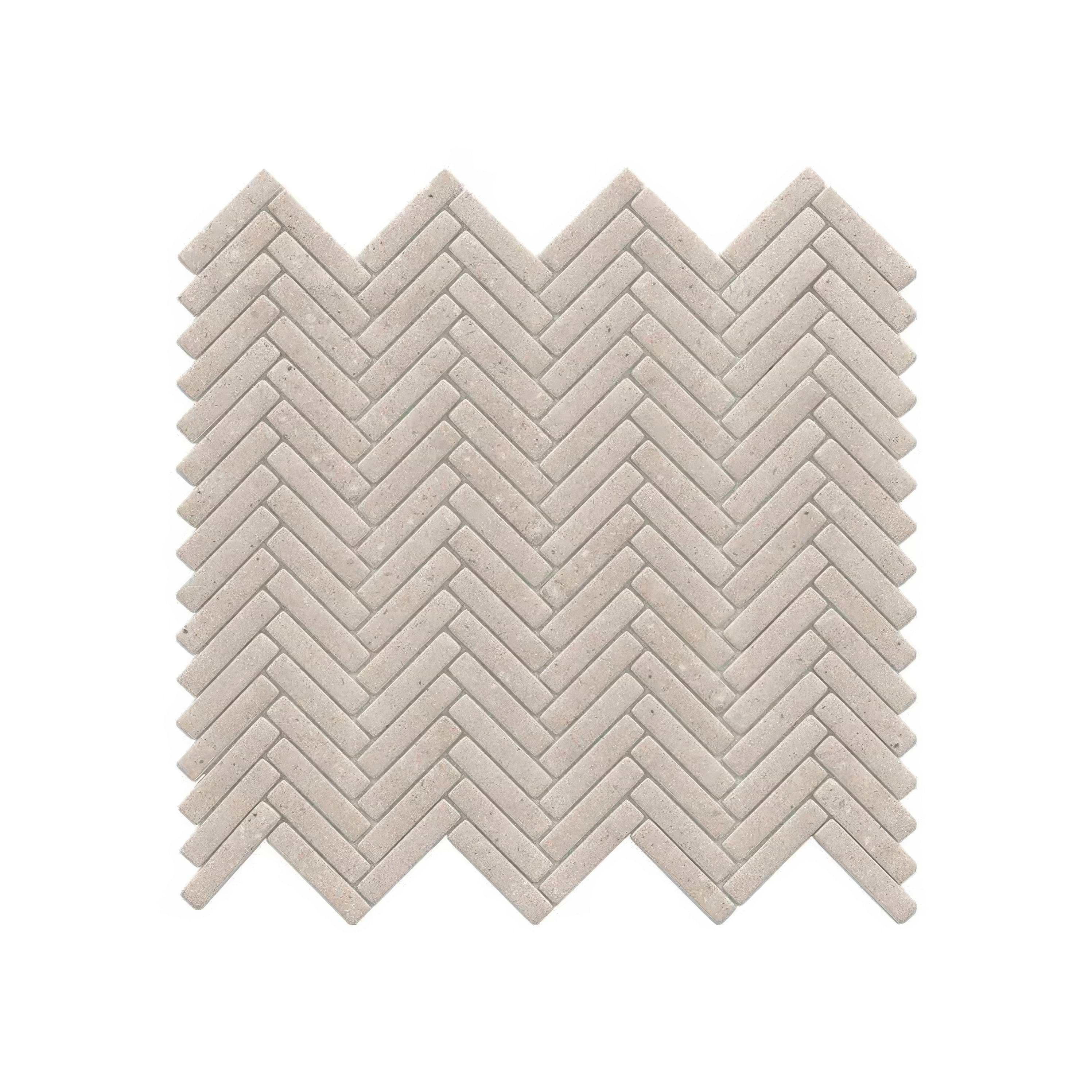 Herringbone Bottega Caliza Mosaic By Hyperion Tiles