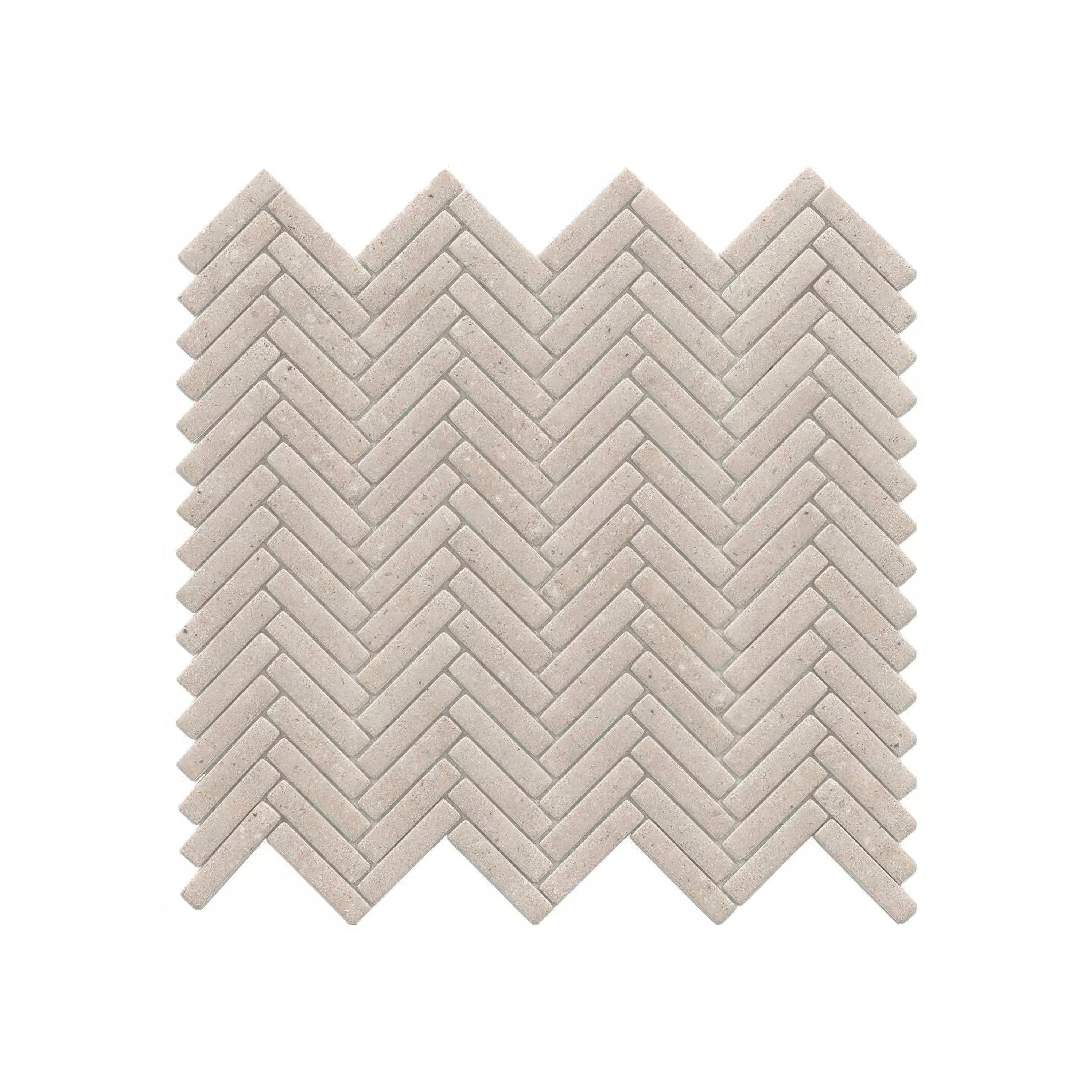 Herringbone Bottega Caliza Mosaic By Hyperion Tiles