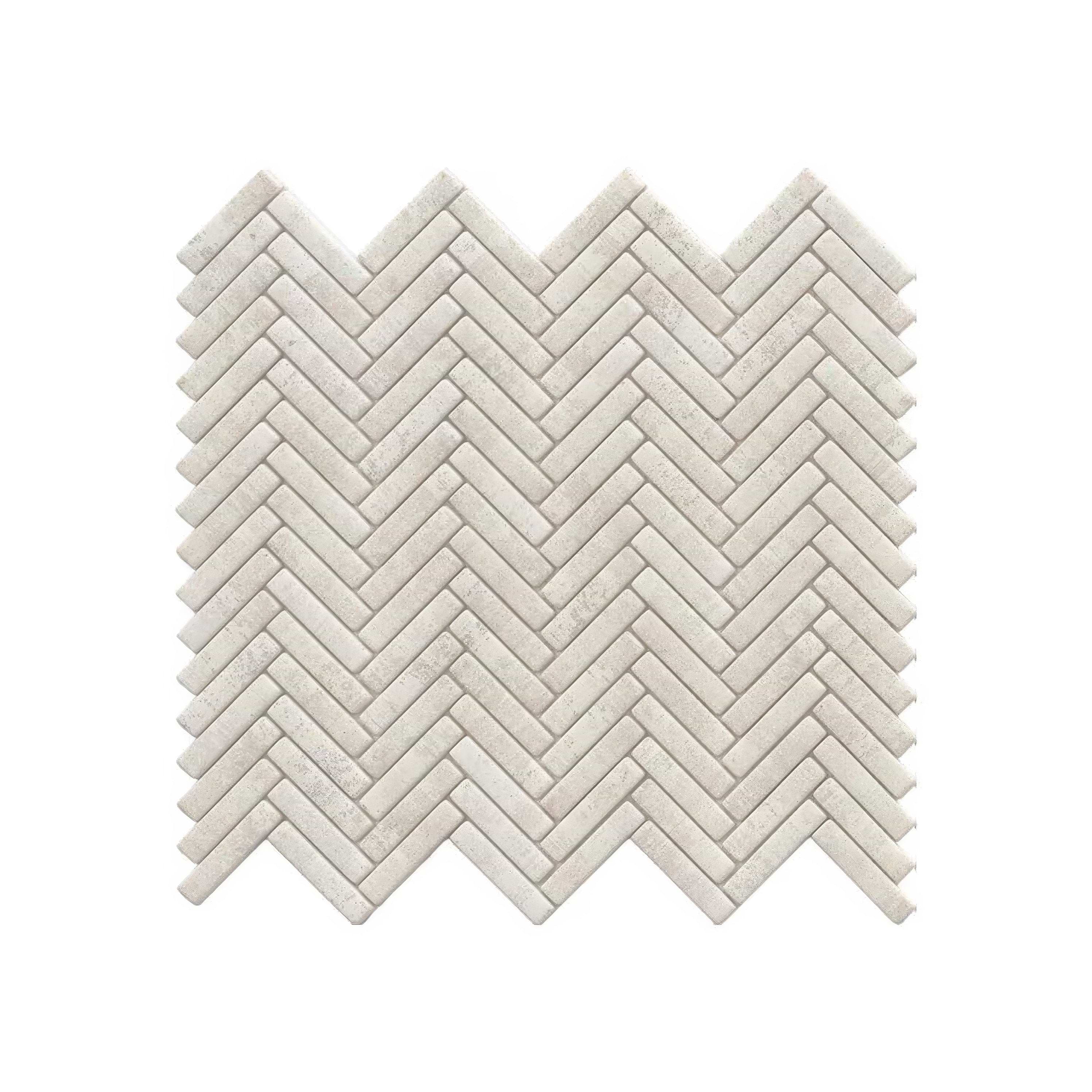 Herringbone Nantes Caliza Mosaic By Hyperion Tiles