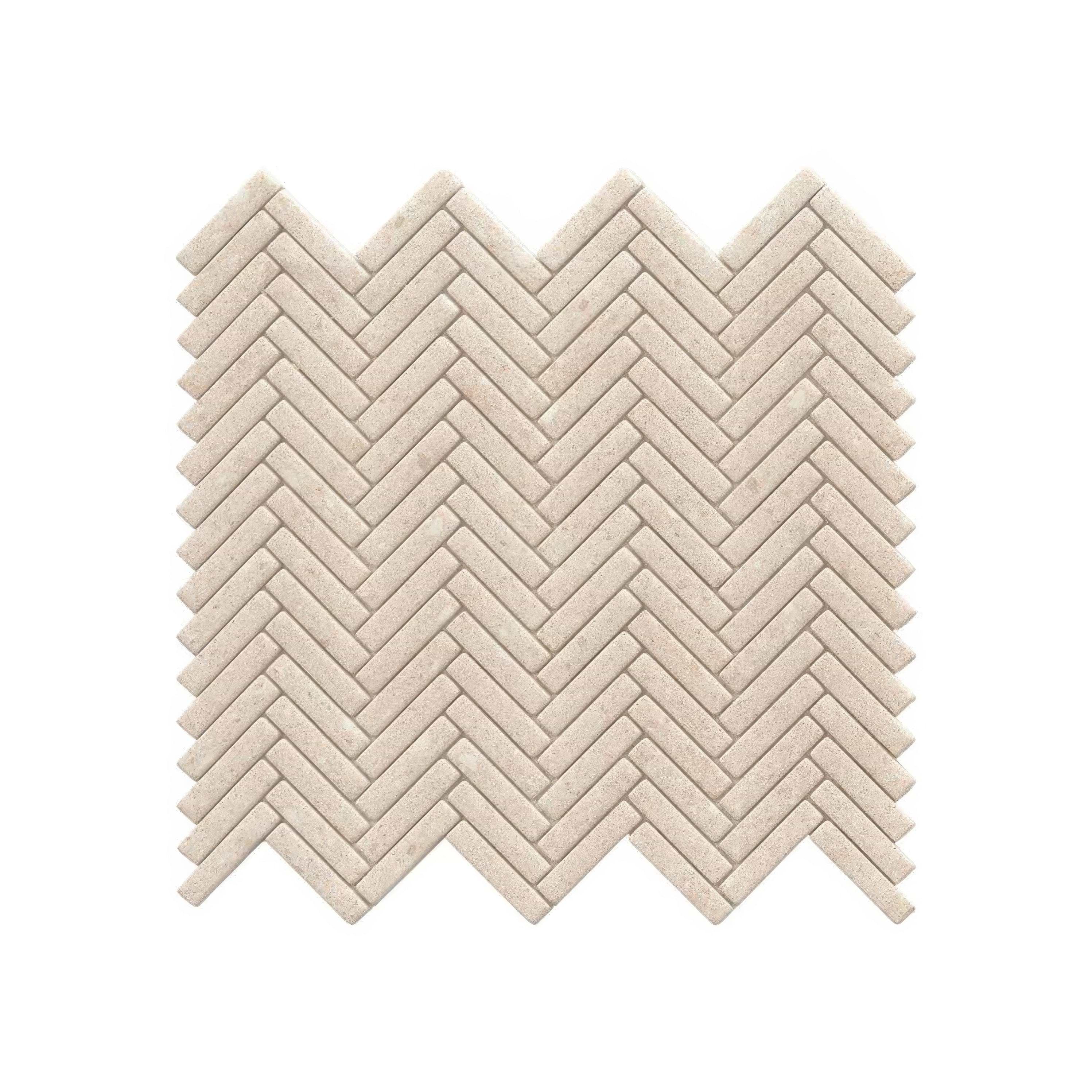 Herringbone Durango Bone Mosaic By Hyperion Tiles