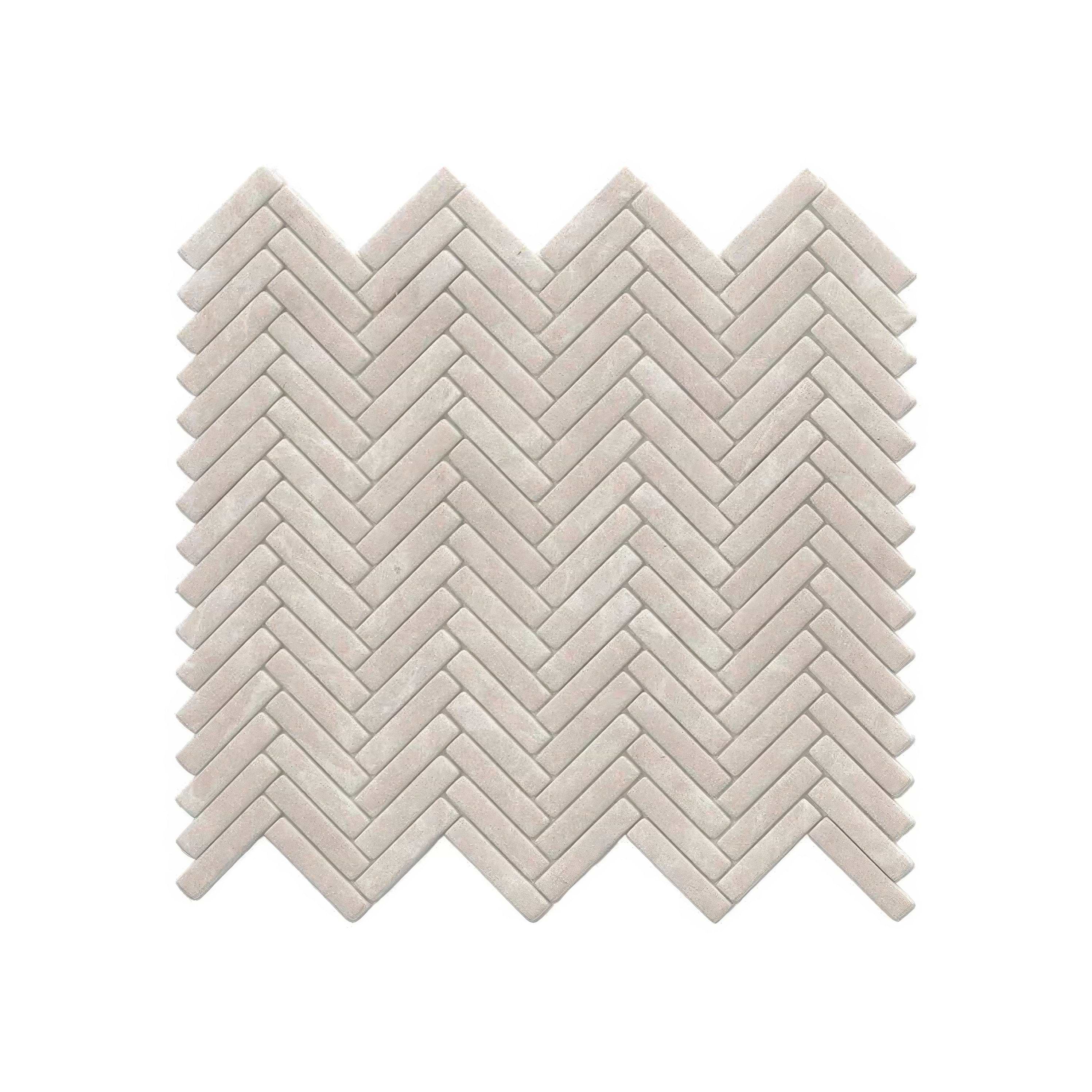 Herringbone Mystic Beige Mosaic By Hyperion Tiles