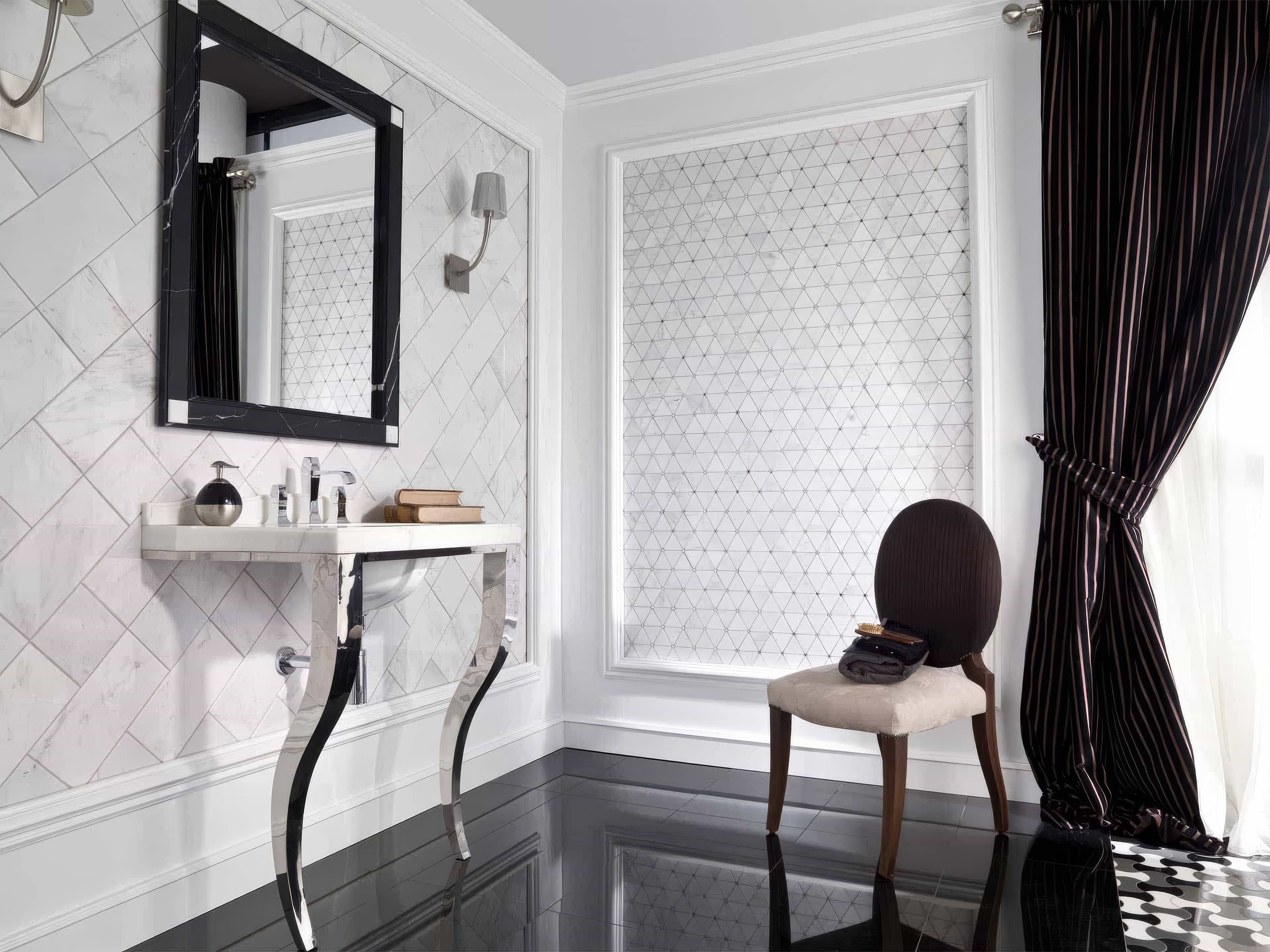 Victorian Diamond Marmara Mirror Mosaic By Hyperion Tiles