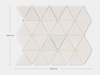 Victorian Diamond Marmara Mirror Mosaic By Hyperion Tiles