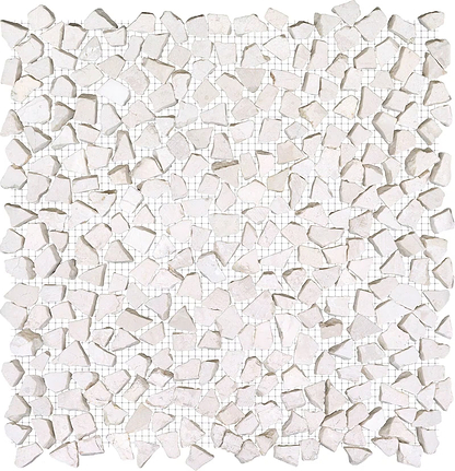 Paradise Tiny broken Edge Blanco Mosaic By Hyperion Tiles