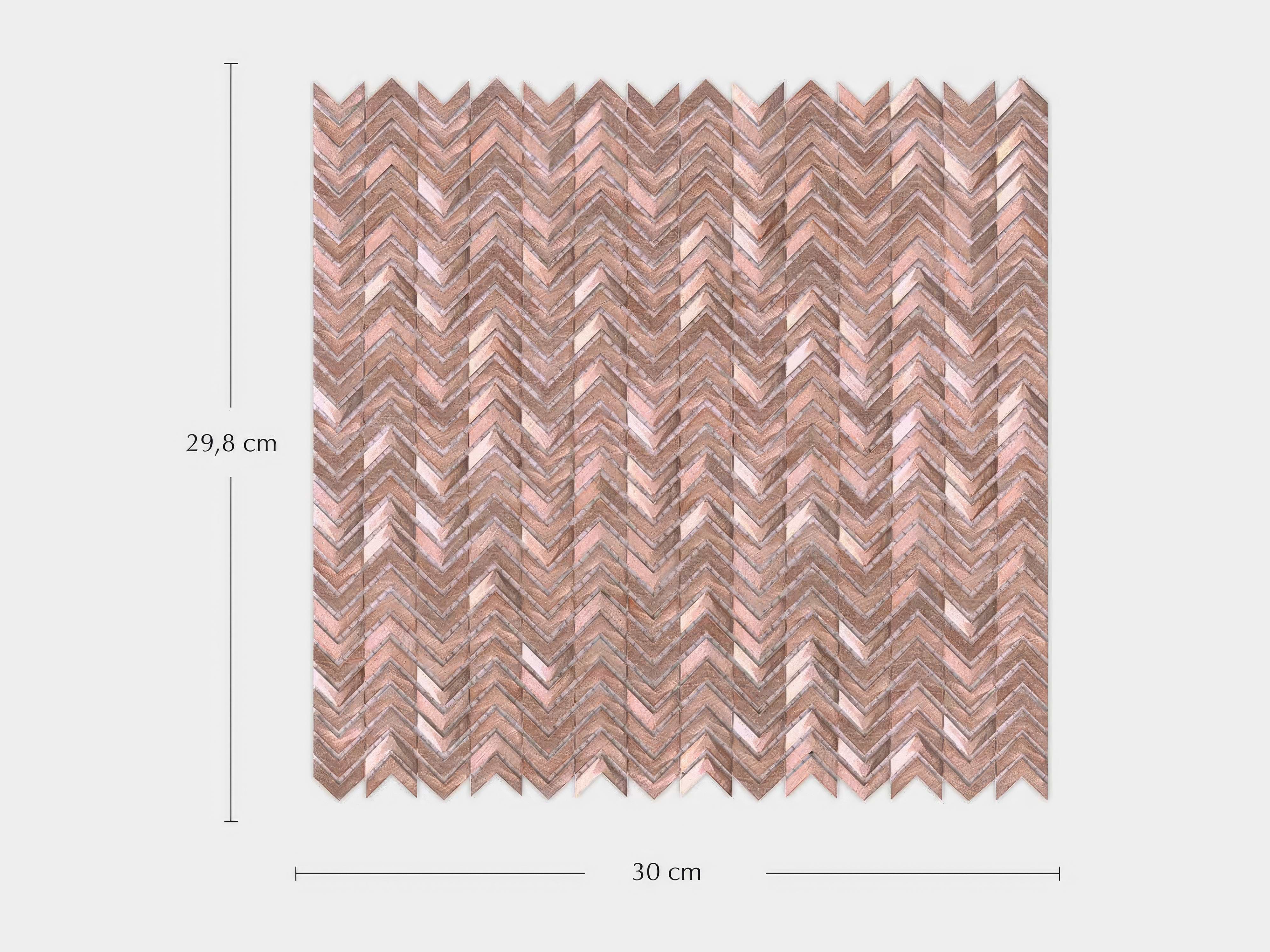 Gravity Aluminium Arrow Rose Gold 29.8 x 30cm By Hyperion Tiles