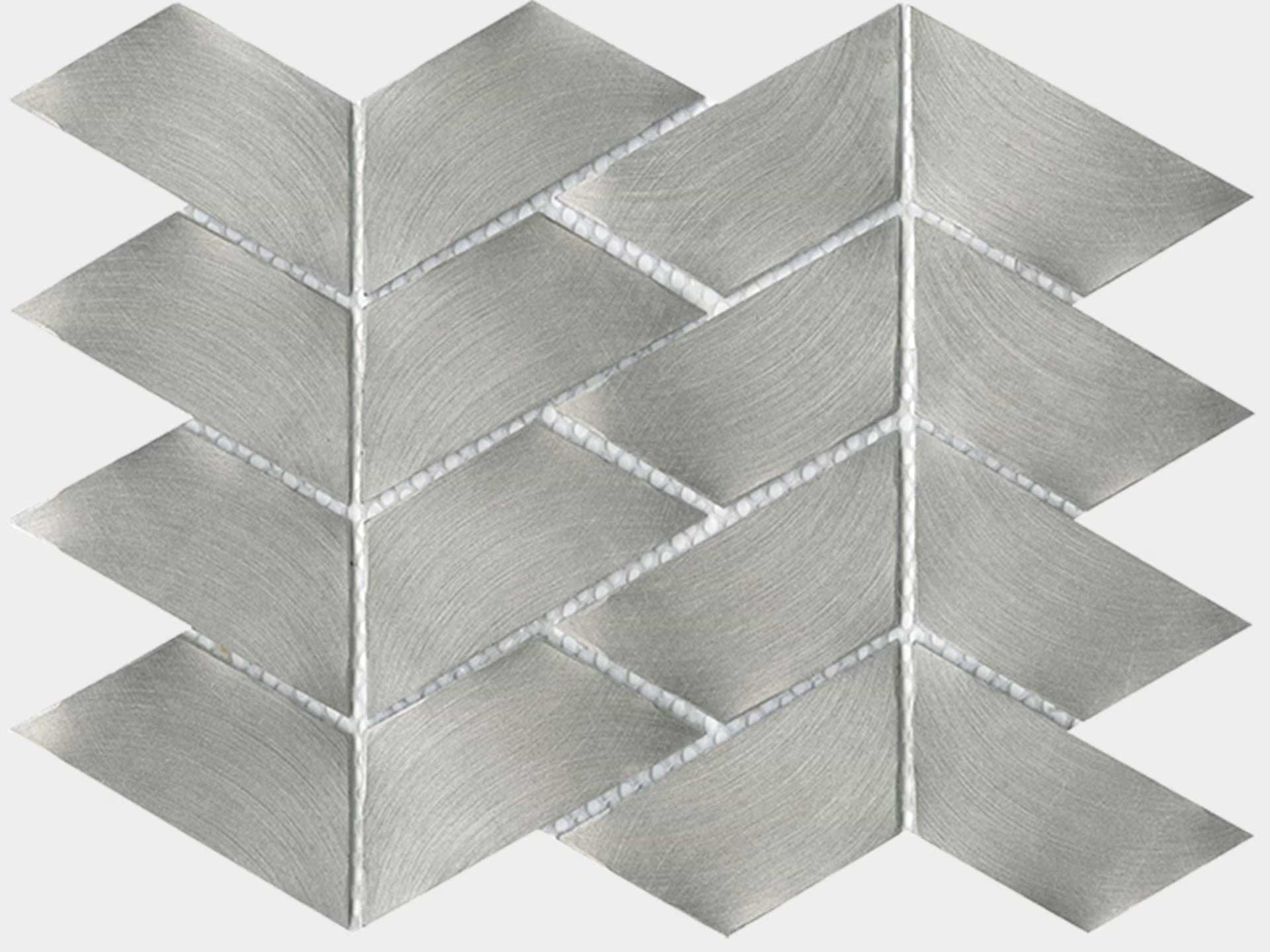 Gravity Aluminium Trace Metal Mosaic By Hyperion Tiles