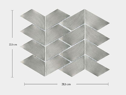 Gravity Aluminium Trace Metal Mosaic By Hyperion Tiles