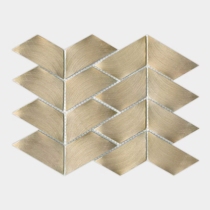 Gravity Aluminium Trace Gold Mosaic By Hyperion Tiles