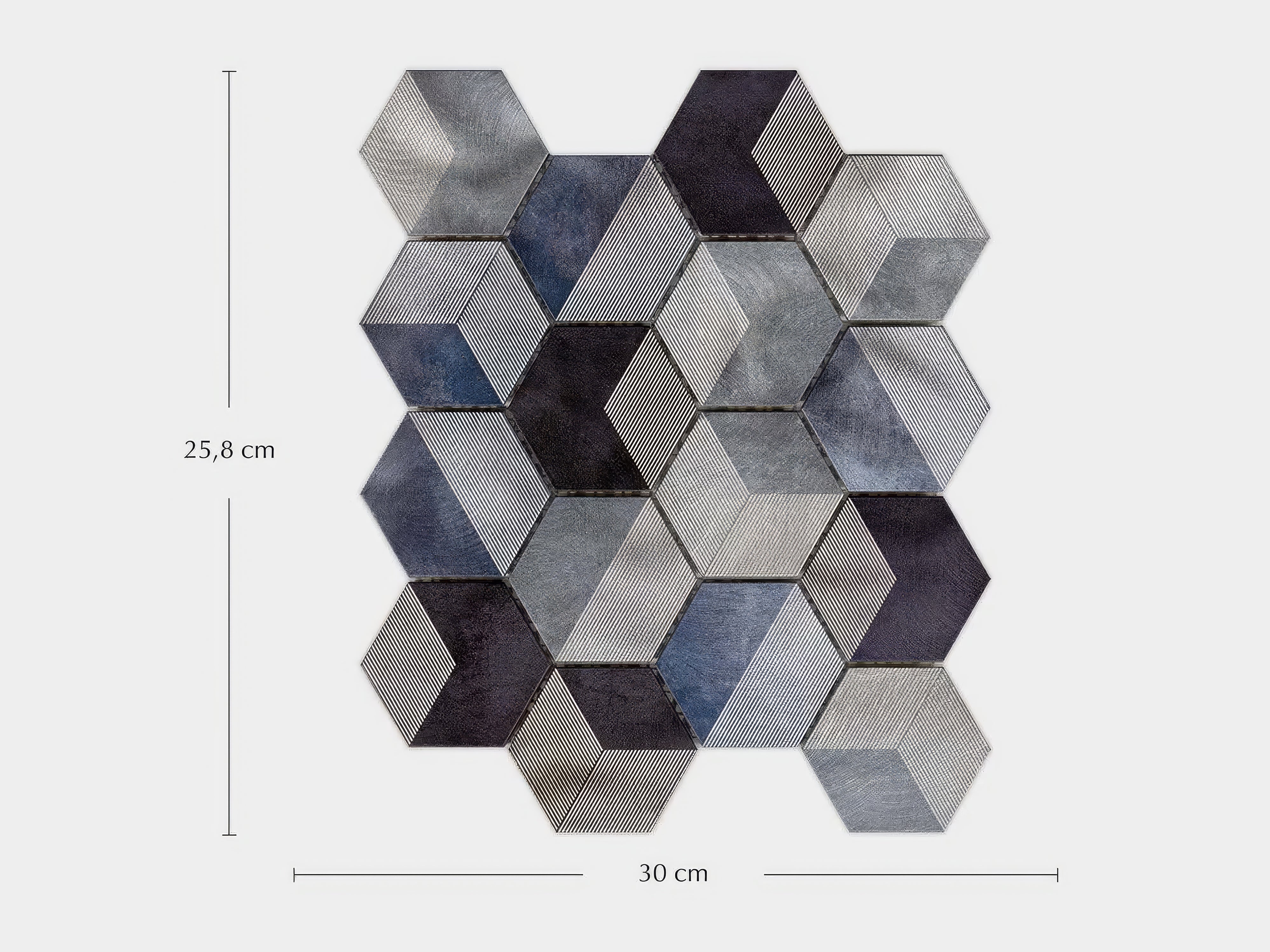 Future Sapphire 25.8 x 30 x 0.8cm By Hyperion Tiles