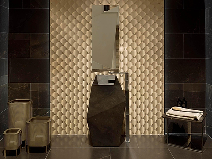 Gravity Aluminium Shell Gold Mosaic By Hyperion Tiles