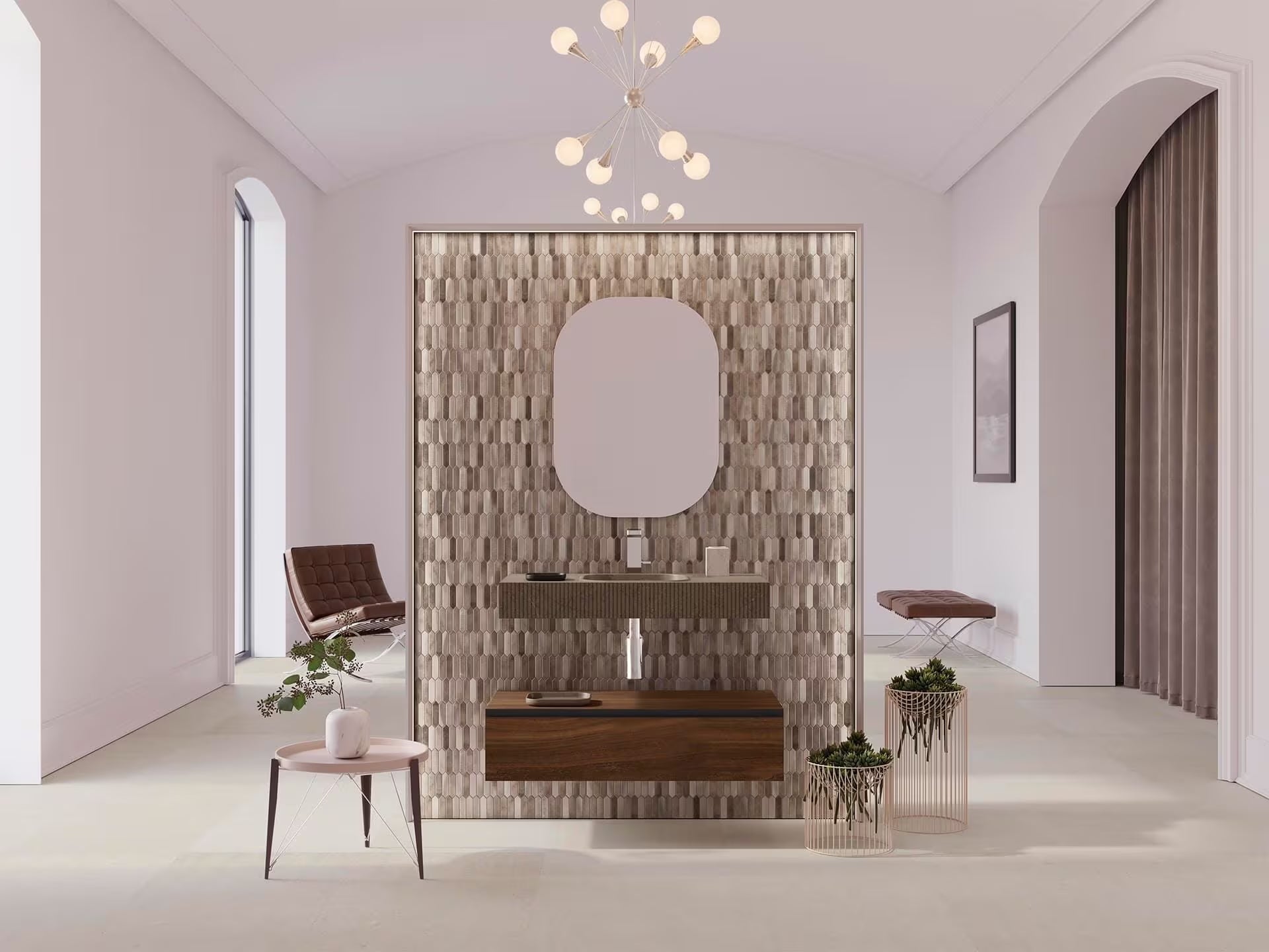 Odyssey Amber Metal Mosaic By Hyperion Tiles