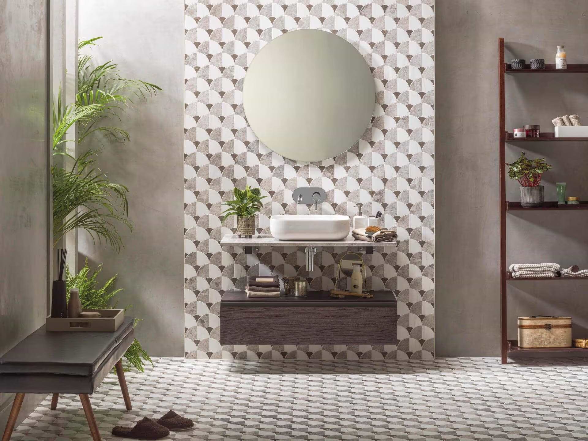 Figure Shell Dark Mosaic By Hyperion Tiles