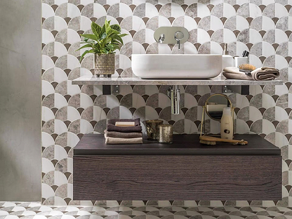 Figure Shell Dark Mosaic By Hyperion Tiles