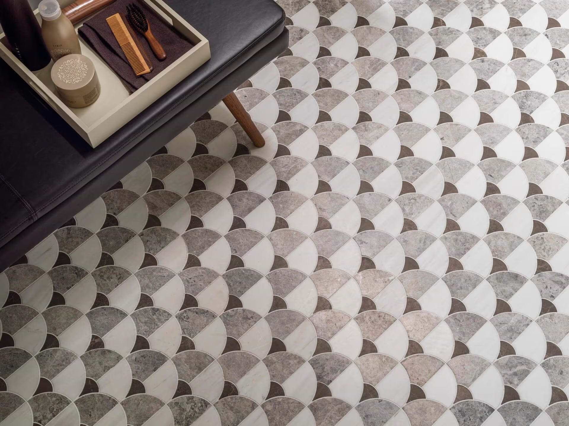 Figure Shell Dark Mosaic By Hyperion Tiles