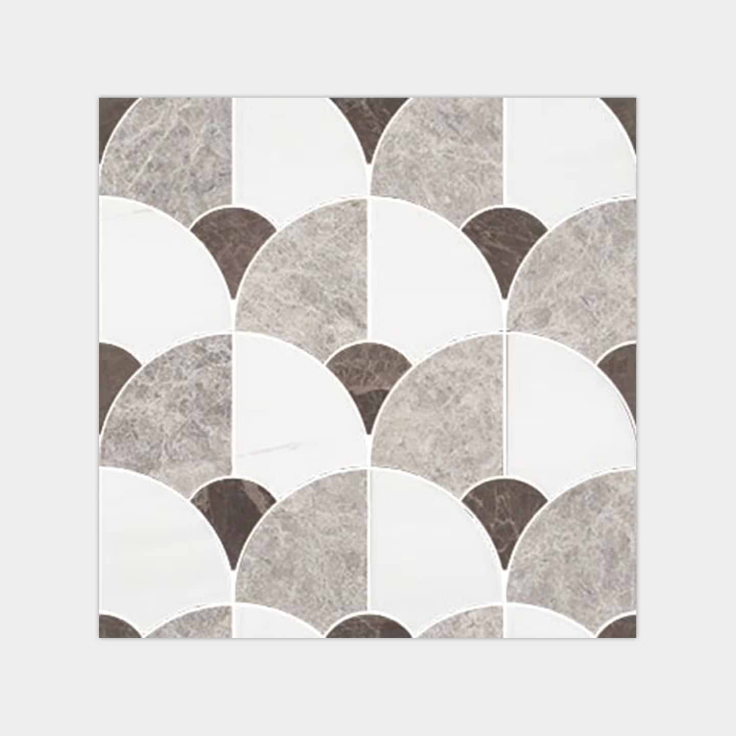 Figure Shell Dark Mosaic By Hyperion Tiles