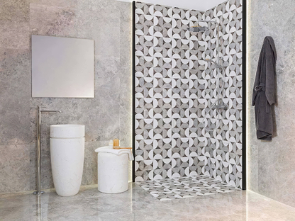 Figure Spiral Dark Mosaic By Hyperion Tiles
