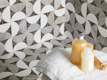 Figure Spiral Dark Mosaic By Hyperion Tiles