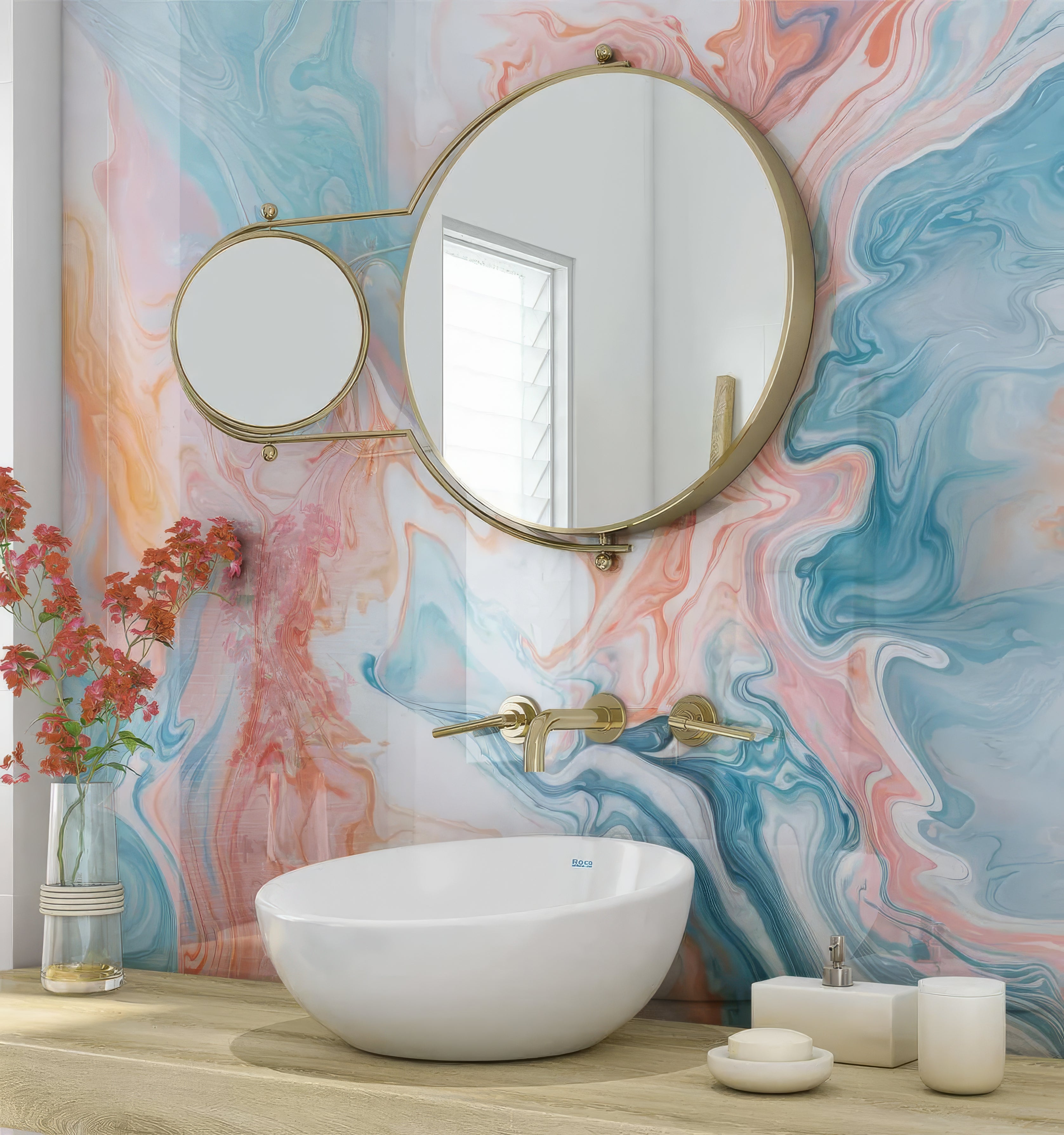 Shower Panel Candy Floss Marble By Hyperion Tiles