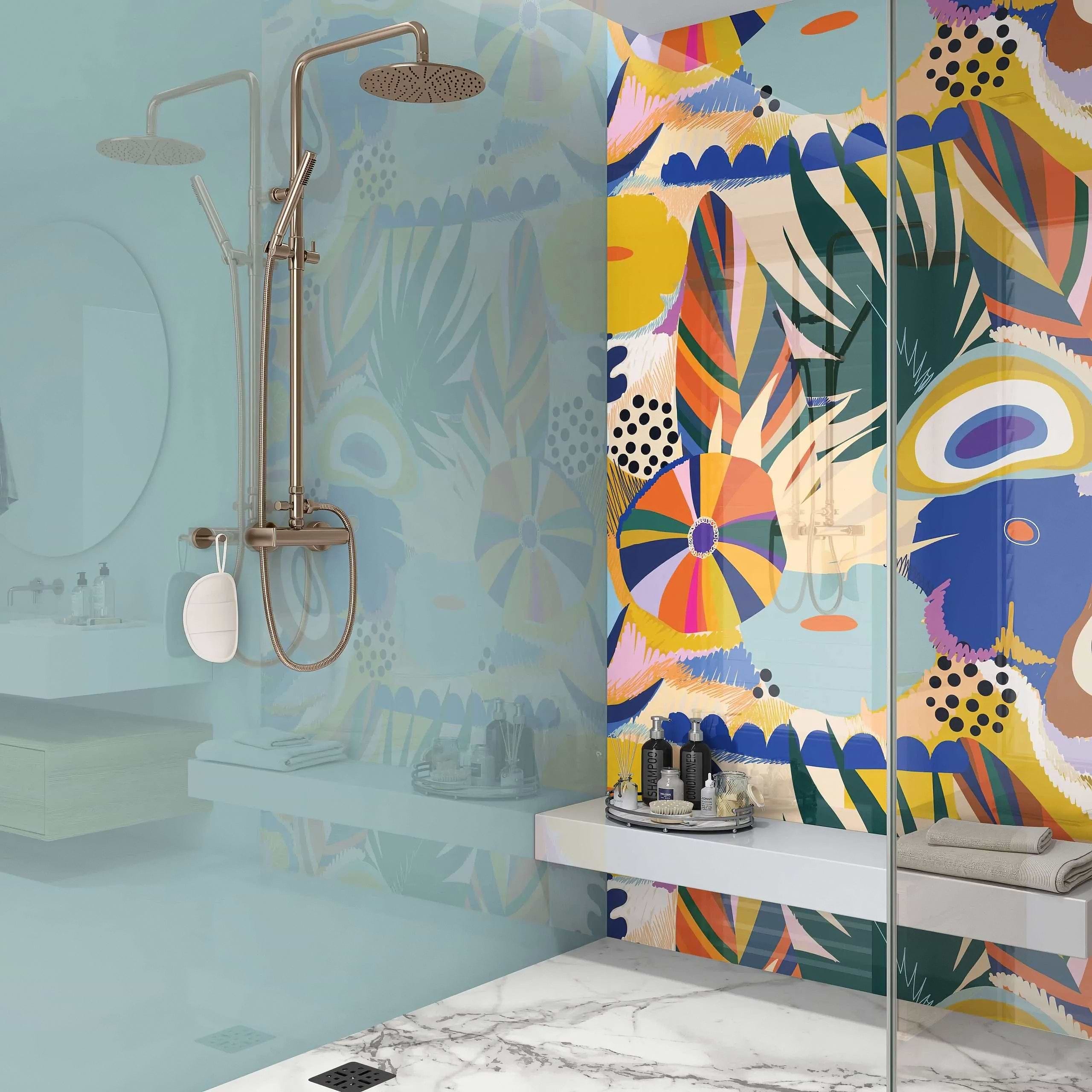 Caribbean Dream Shower Wall Panel By Hyperion Tiles