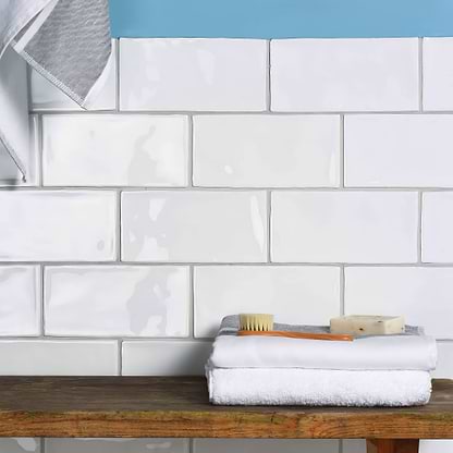 China White Brick Tile - Hyperion Tiles