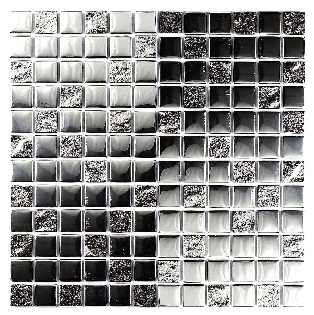 Chrome Pattern Glass Mosaic - Hyperion Tiles