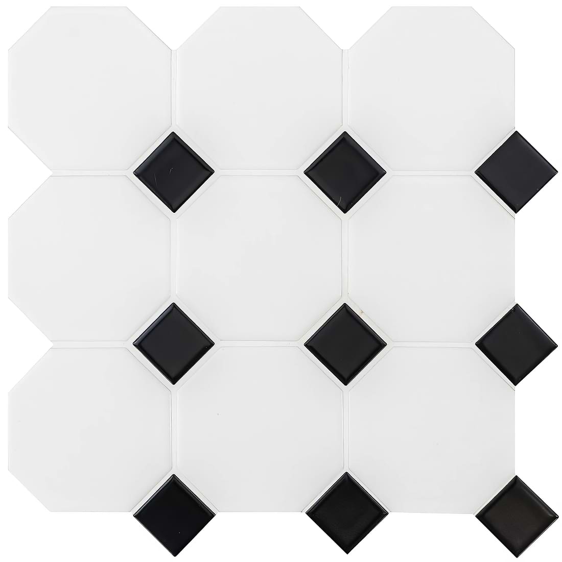 Classic Octagon and Dot Floor Mosaic - Hyperion Tiles