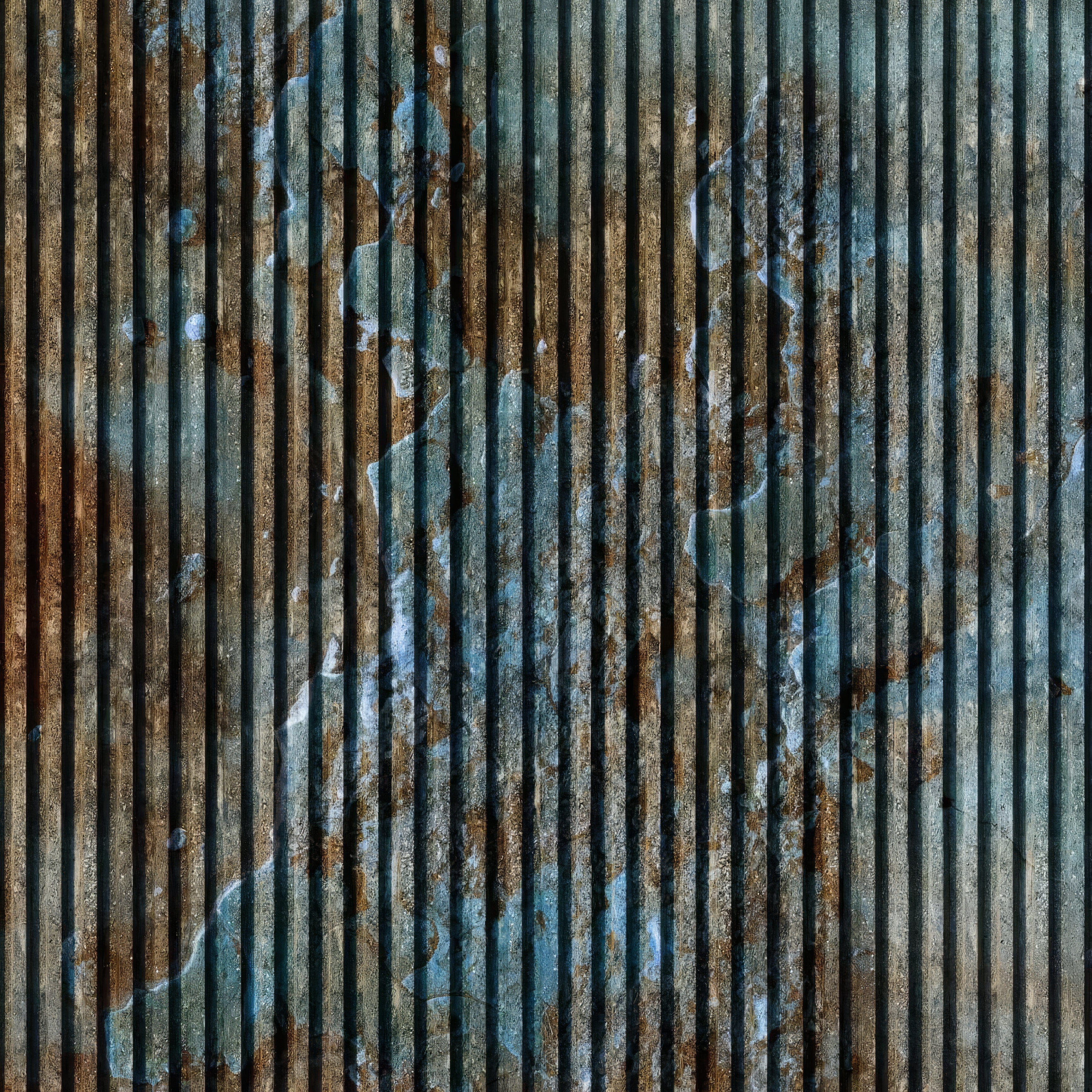 Shower Panel Blue Concrete Slat Wall By Hyperion Tiles