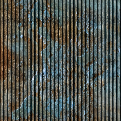 Shower Panel Blue Concrete Slat Wall By Hyperion Tiles