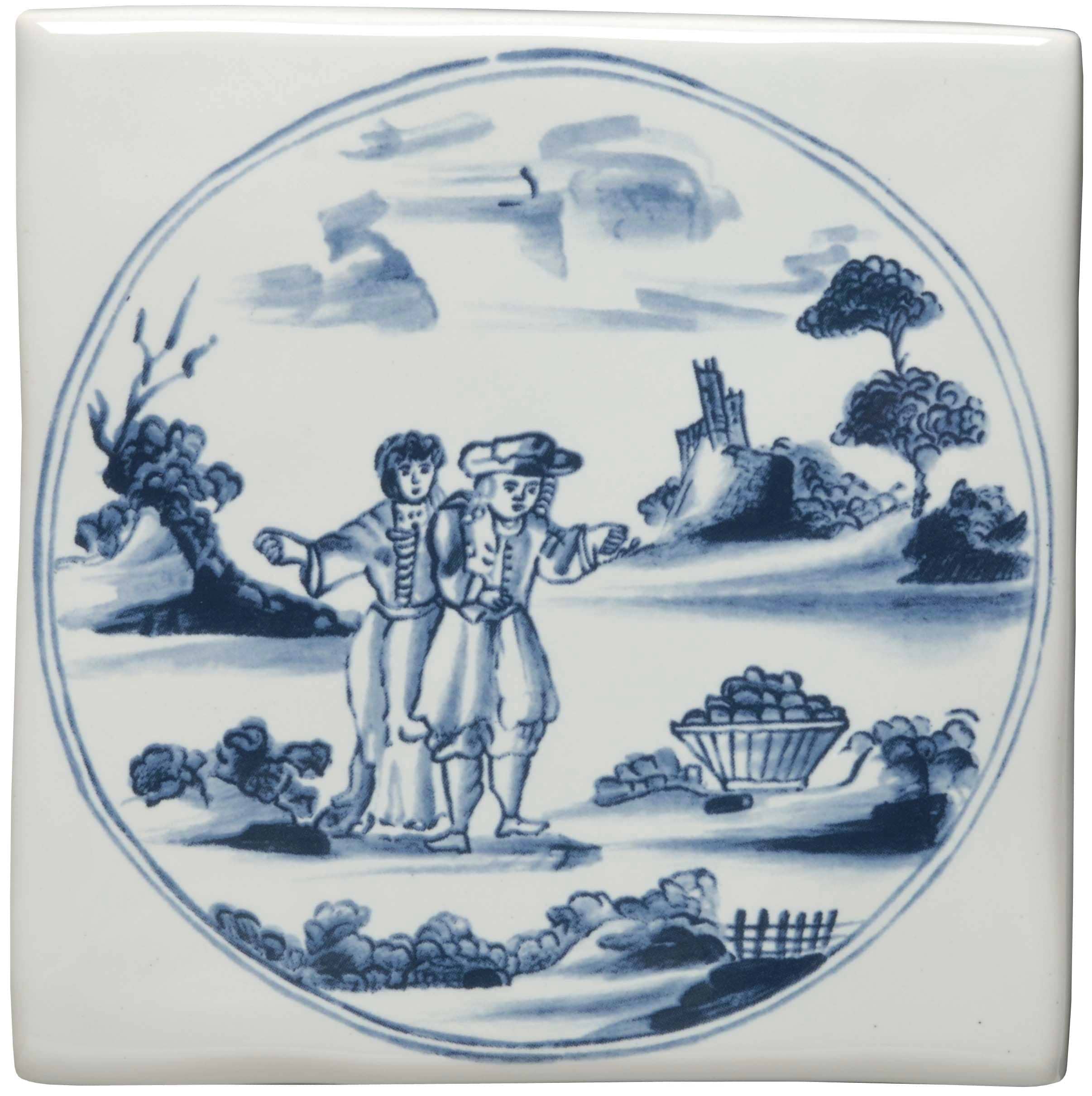 Couple with Basket In a landscape - Hyperion Tiles