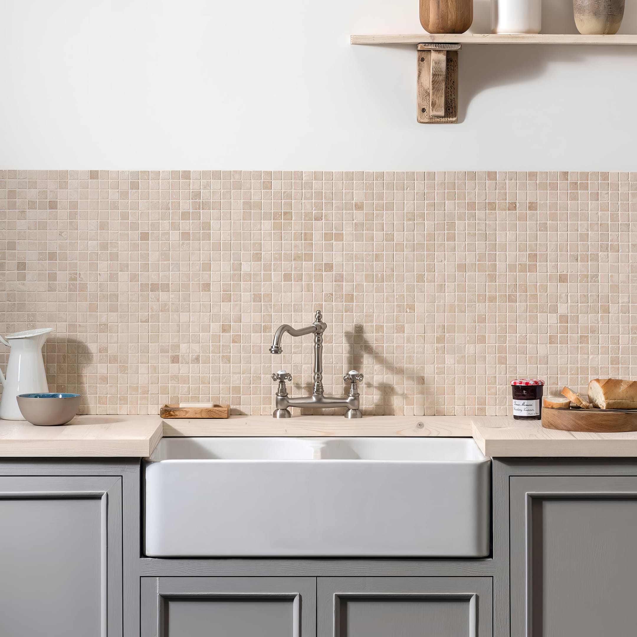 Crema 2.3 Venetian Stone Mosaic - Hyperion Tiles