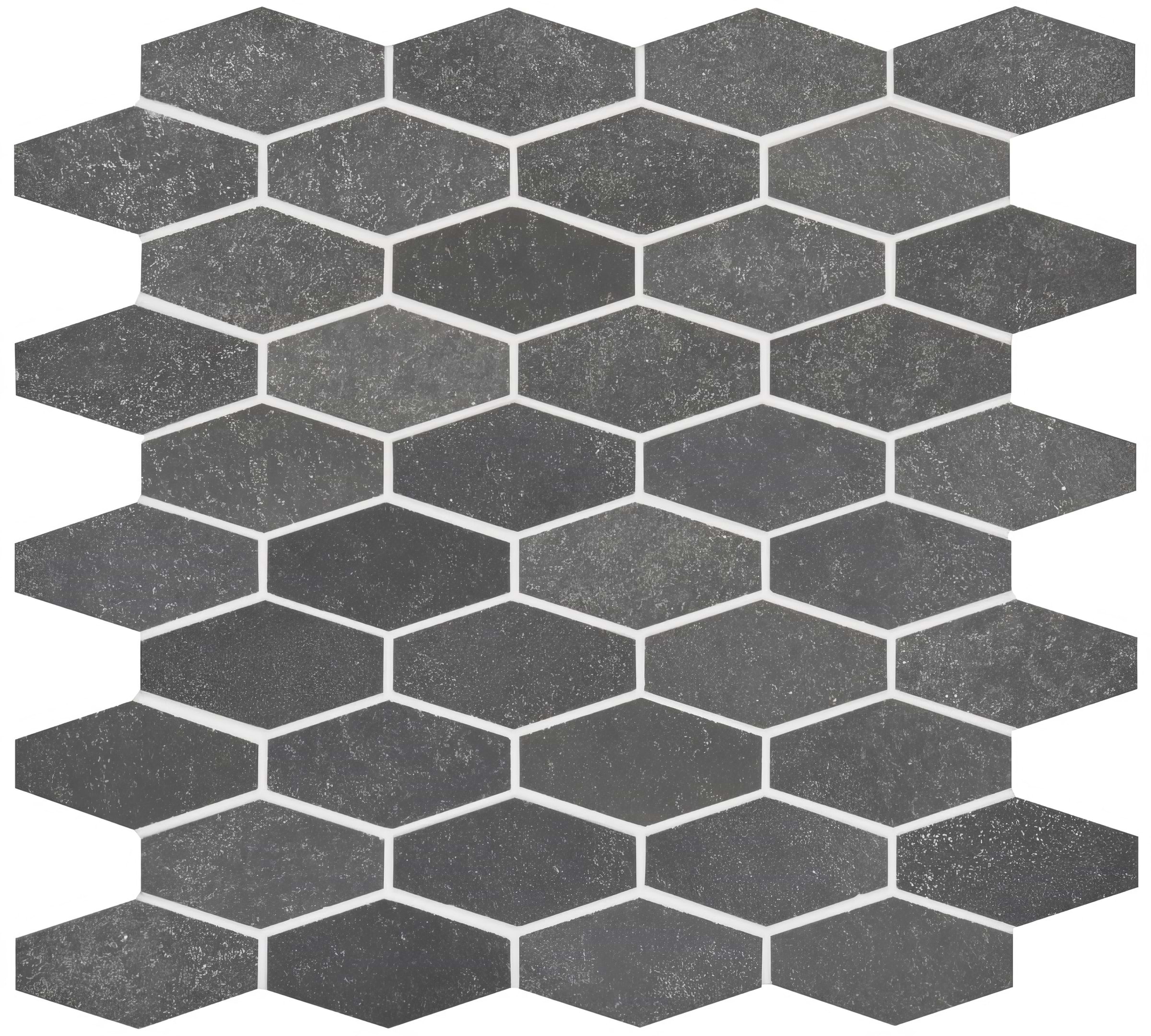 Crypto Large Hexagon Honed Marble Mosaic - Hyperion Tiles