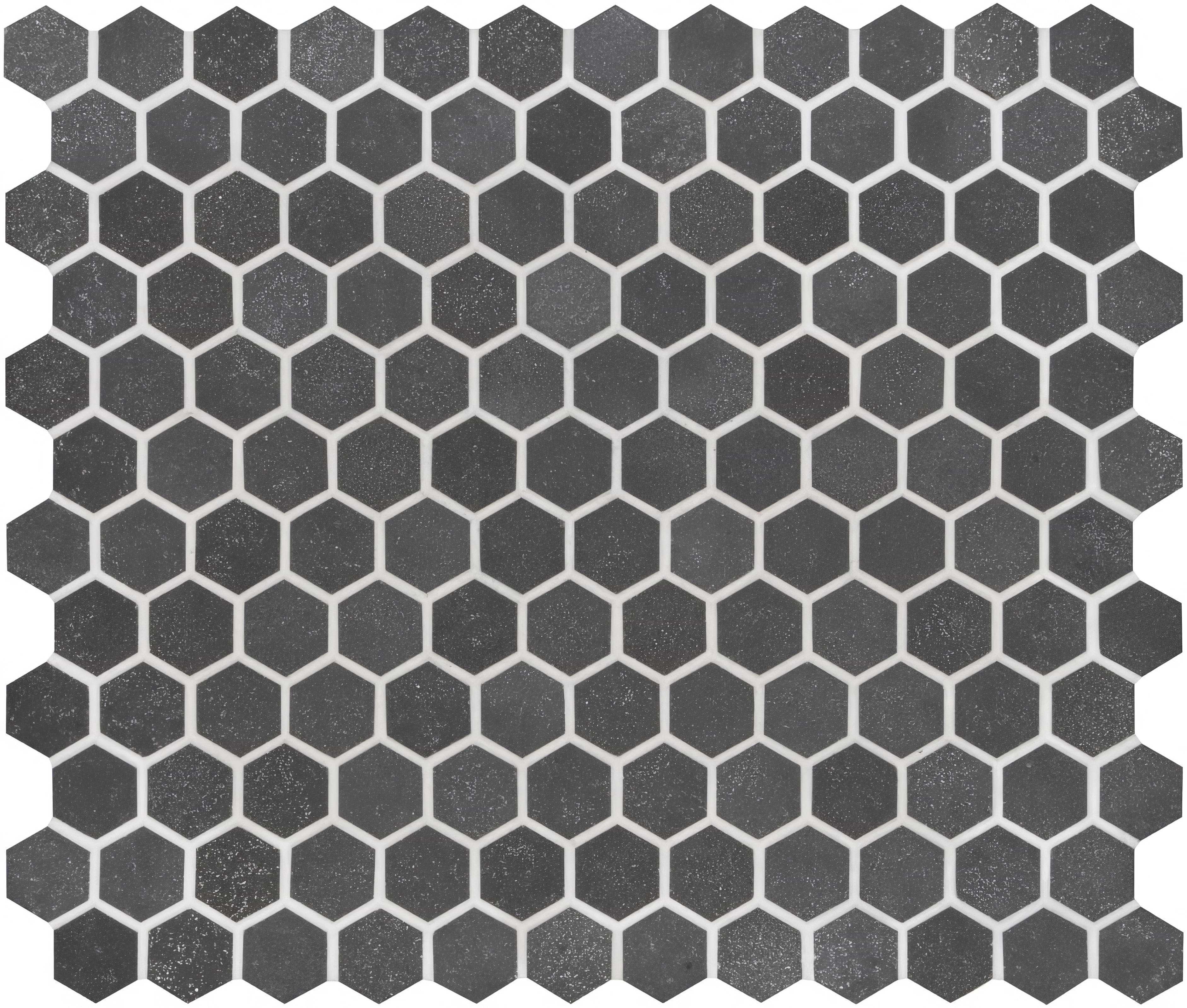Crypto Small Hexagon Honed Marble Mosaic