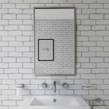 Docklands Rectangular Mirror 50x80cm Brushed Stainless Steel