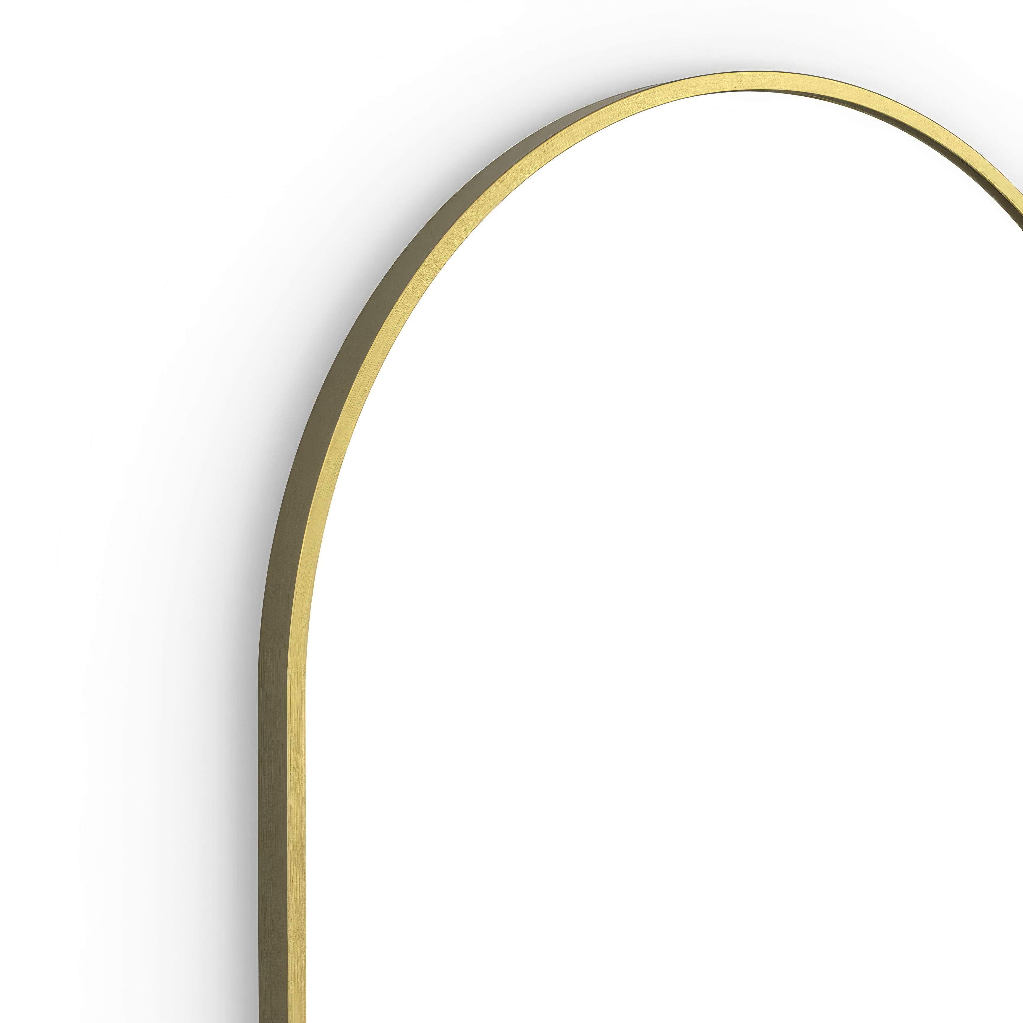 Docklands Arch Mirror 50x80cm in Brushed Brass - Hyperion Tiles