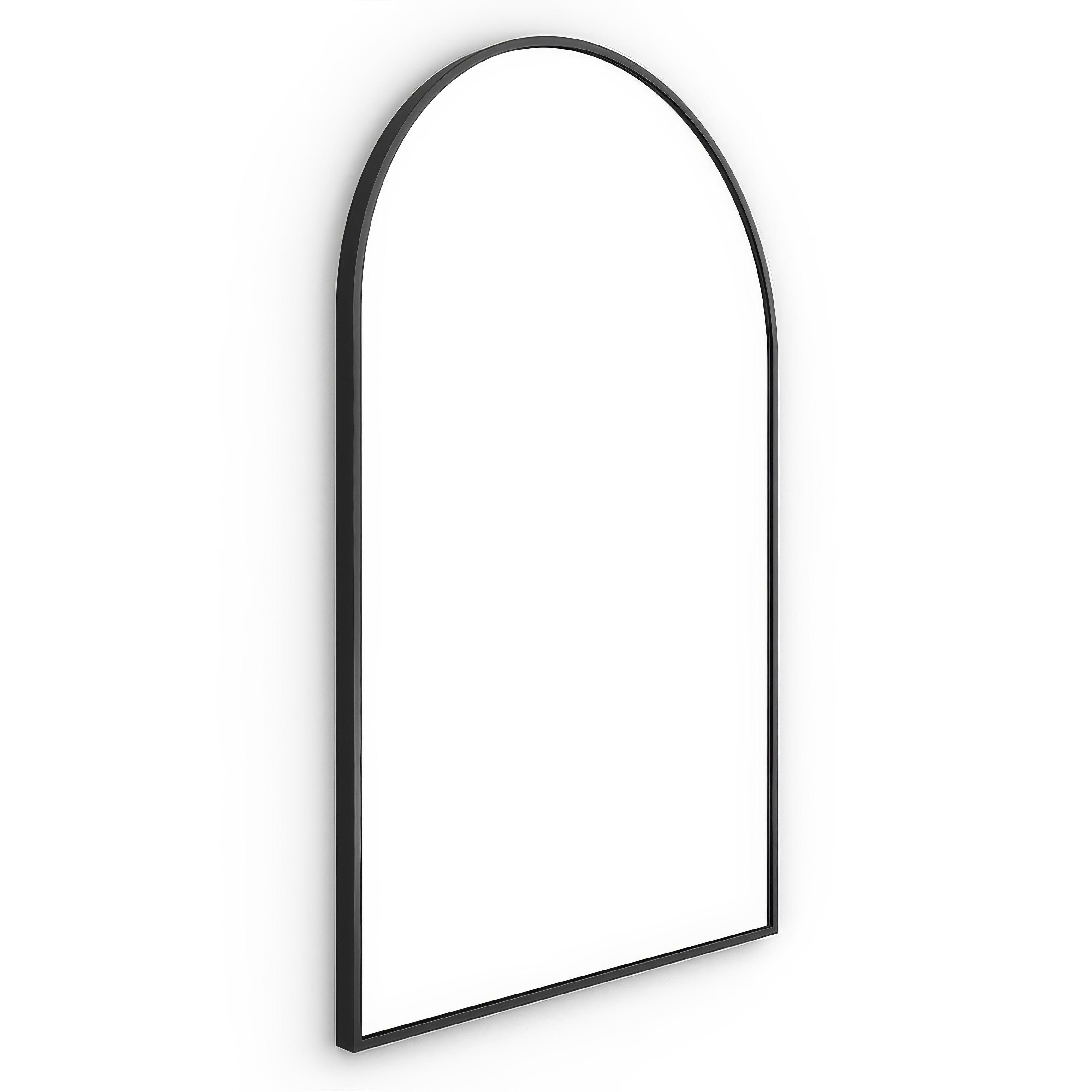 Docklands Arch Mirror 50x80cm in Black - Hyperion Tiles
