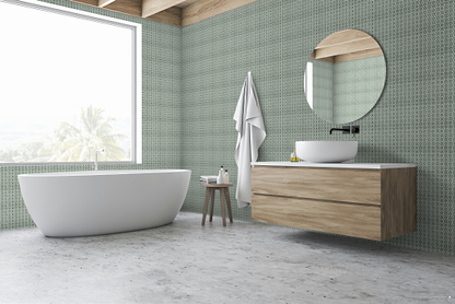 Designers Guild Jaal Sky Moss - Hyperion Tiles - Fired Earth