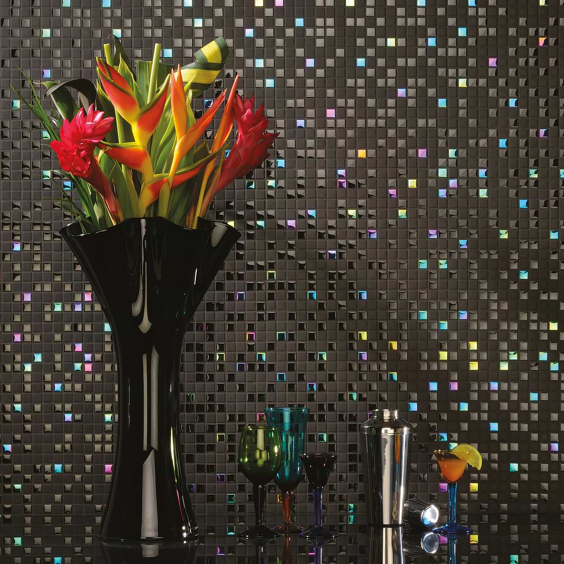 Dias Earth and Fire Mixed Mosaics - Hyperion Tiles
