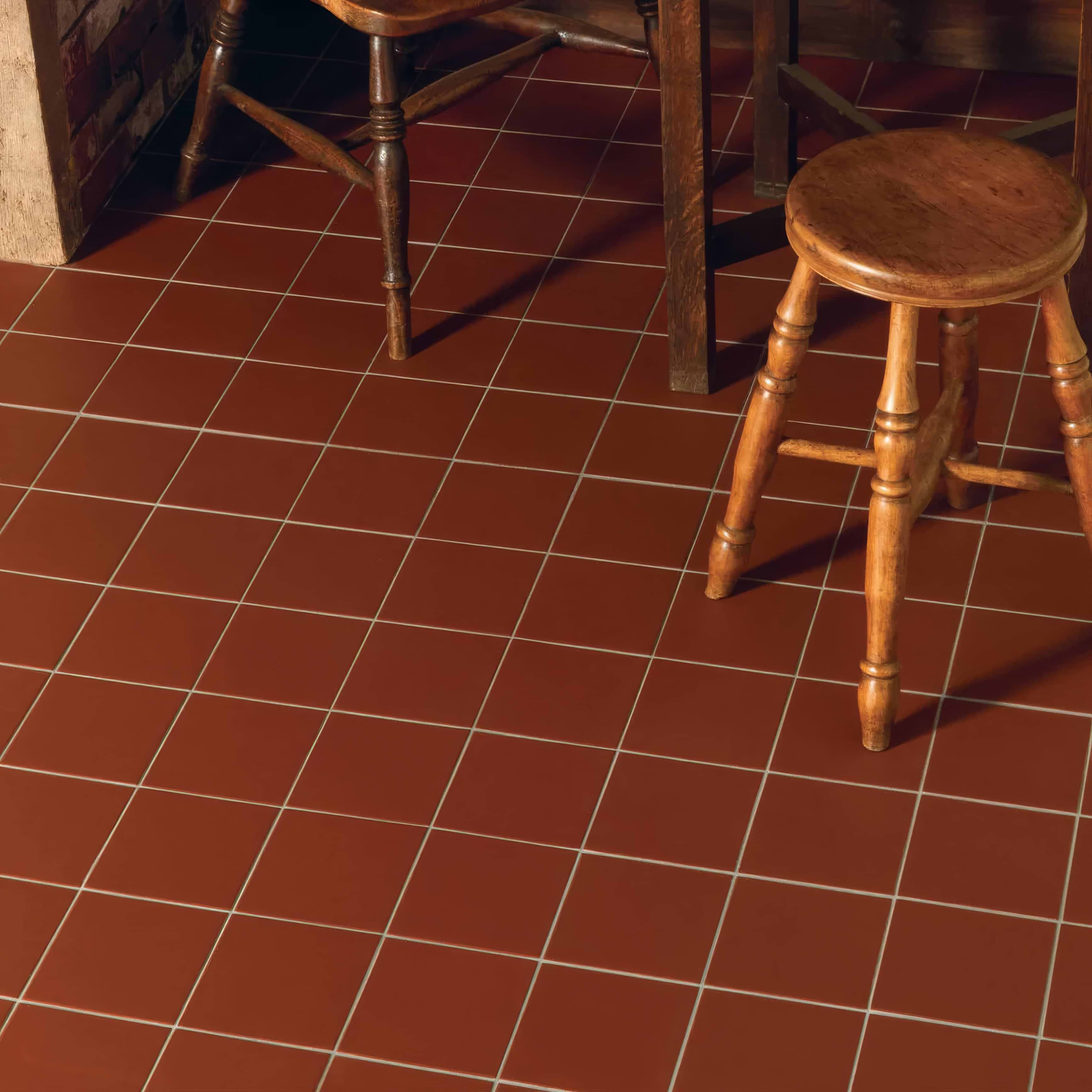 Red Flat 148x148x9mm | Dorset Woolliscroft | Hyperion Tiles