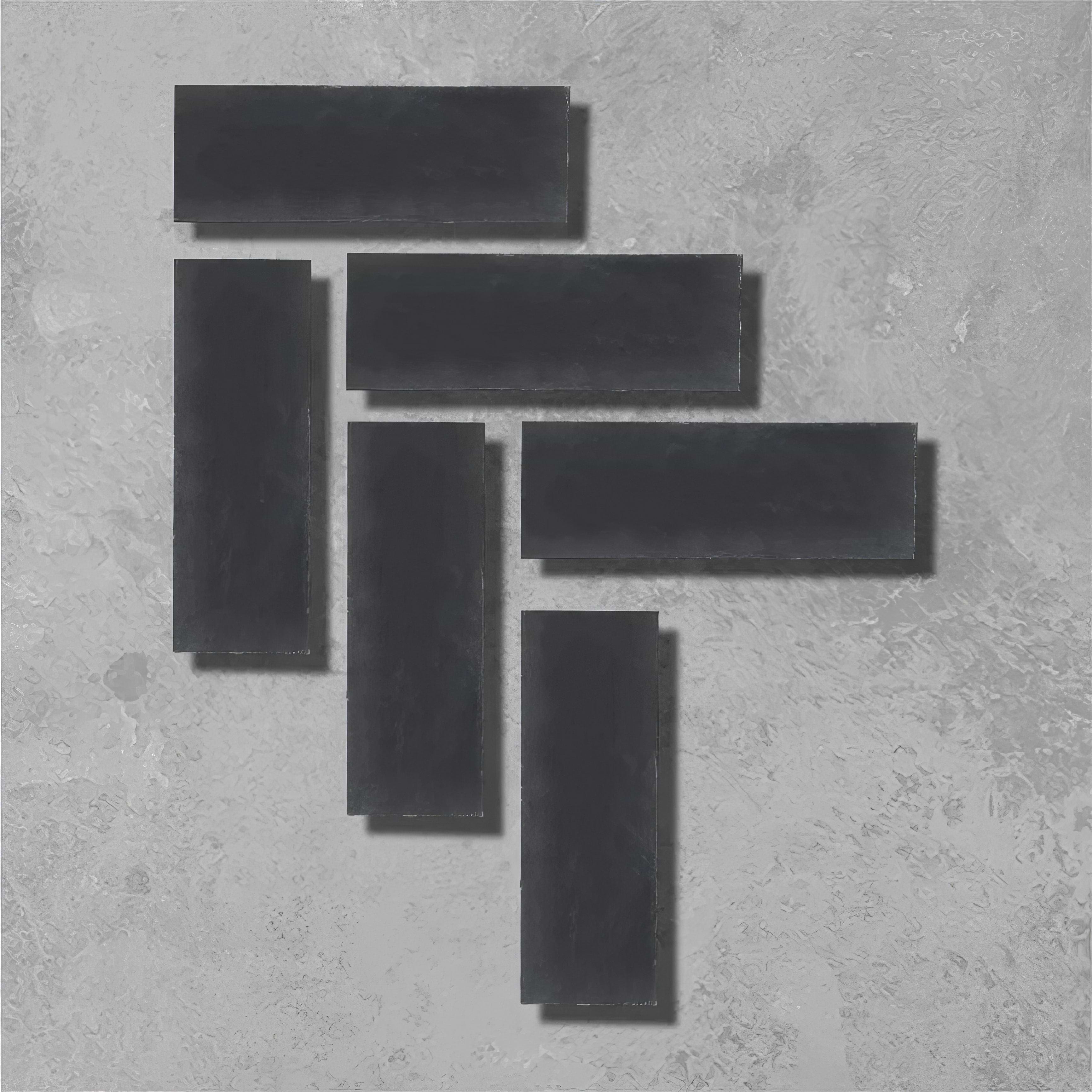 Ebony Black Herringbone Tile - Hyperion Tiles