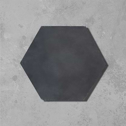Ebony Black Hexagonal Tile - Hyperion Tiles