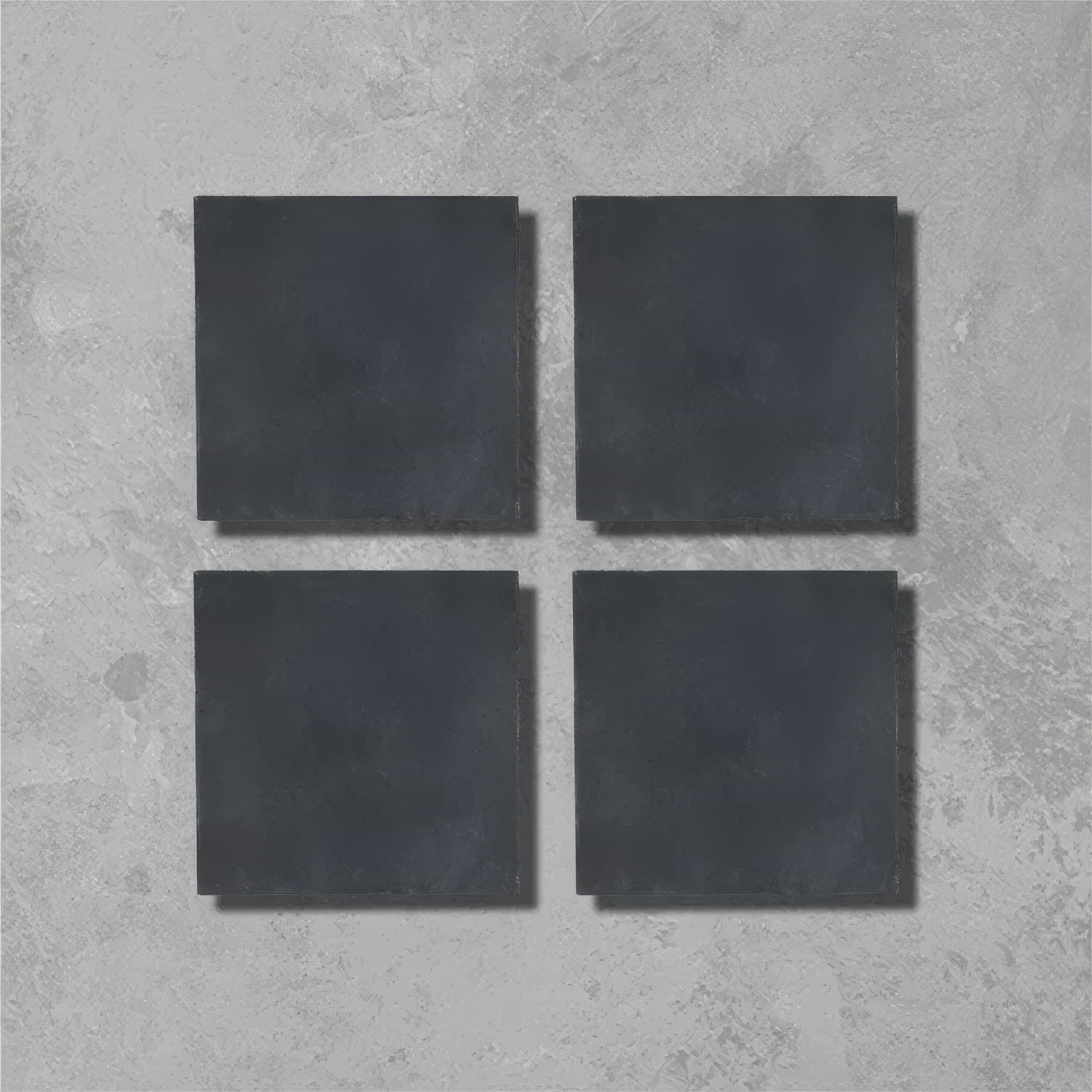 Ebony Black Square Tile - Hyperion Tiles